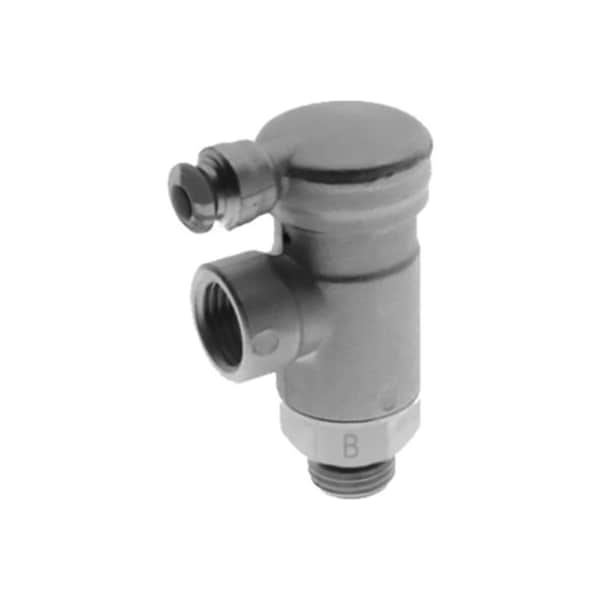 Alpha Technologies Aignep USA Needle Valve 8mm Tube x 1/4" Metal Release Collet Flow In Screw Adjustment 57920-8-1/4 - main